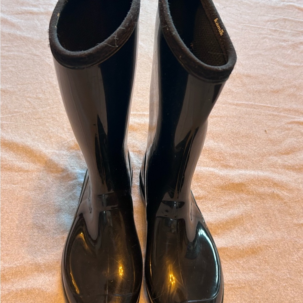 Kamik Black Glossy Rain Boots Size 9